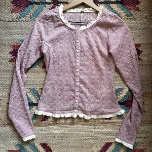 Free People Blackbird Cardigan Pale Maeve Size Small NWT